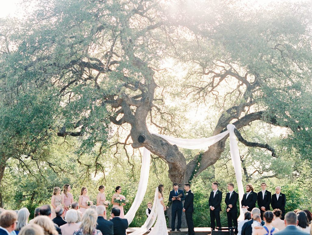 a wide photo of the whole ceremony