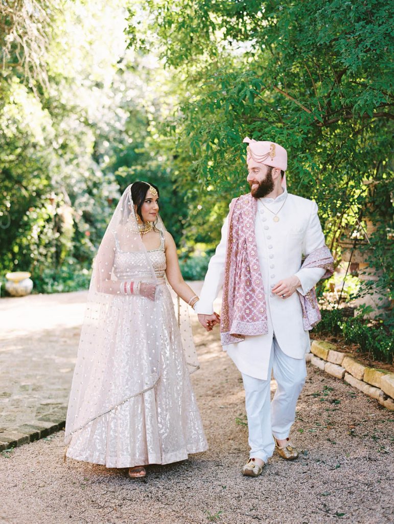 the indian bride and her groom
