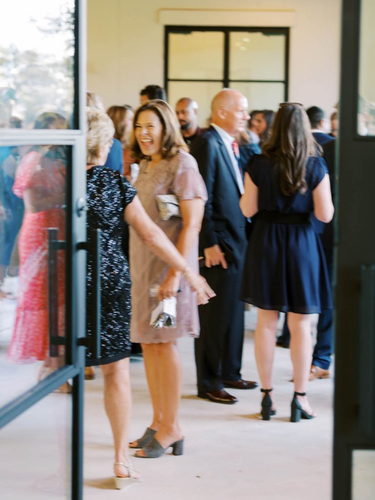 candid guest photo during cocktail hour
