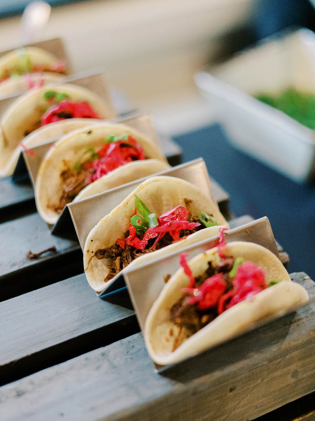 Mini tacos served to the guests